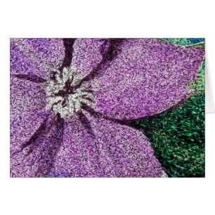 Art numérique de média mixte à fleurs violettes