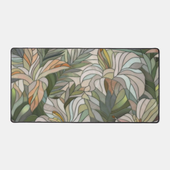 Art numérique de mosaïque plante tropicale (Recto)
