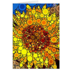 Art numérique en mosaïque du cercle de tournesol b