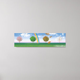 art numérique unique de quatre saisons sur toile S