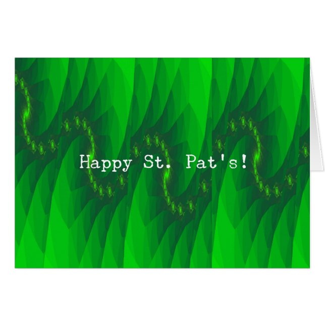Art numérique vert Abstrait St. Pat's (Devant horizontal)