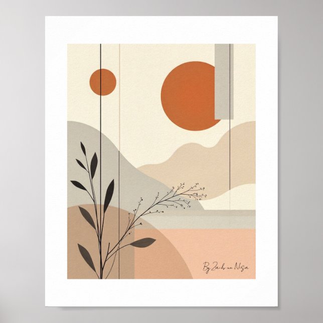 Art of Balance – Geometric Abstract Poster (Devant)