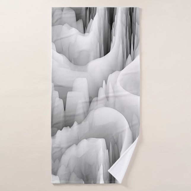 art onde fractale abstraite fond monochrome flou (Serviette de bain)