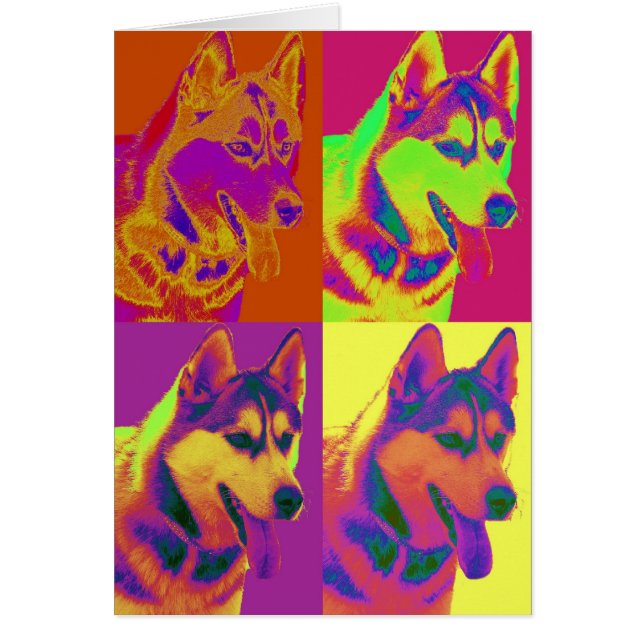 Art op - chien de traîneau sibérien (Devant)