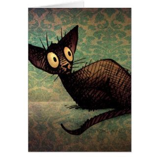 Art oriental de chat noir d'amoureux de les chats