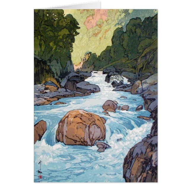 Art oriental frais de paysage de rivière de (Devant)