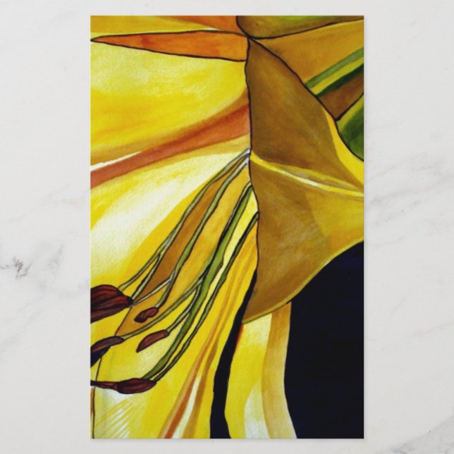 Art original de Lys doré jaune (Devant)