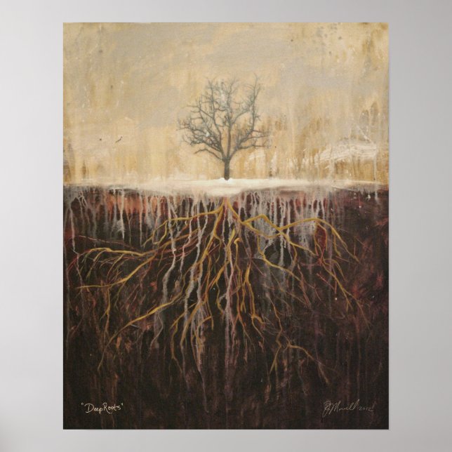 Art original "Deep Roots" par Beth Morrell poster (Devant)