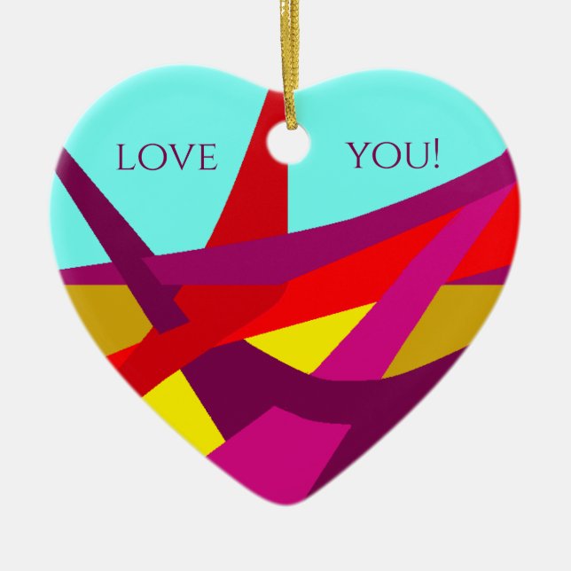 Art original Design ornement en céramique de Noël (Devant)