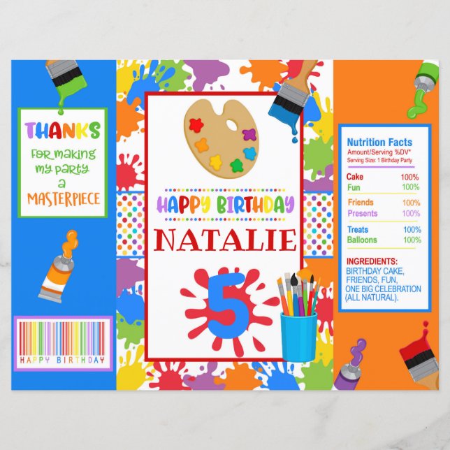 Art Painting Party do-it-yourself Chip Bag (Devant)