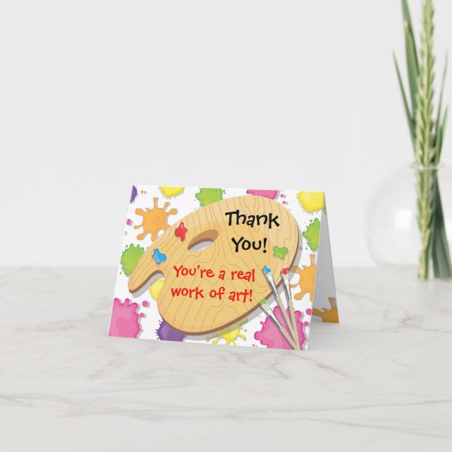 Art Painting Party Merci Notes (Devant)