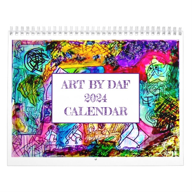 ART PAR DAF 2024 CALENDRIER D'ART ABSTRAIT COLORÉ (Protection)