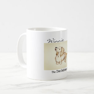 "Art par Heather" Winnie la tasse du teckel 11oz