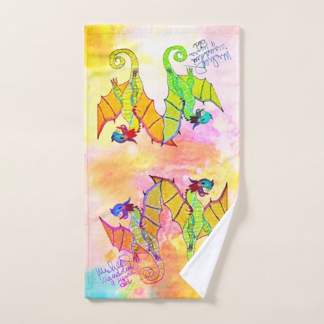 Art par Micheal Dragons Serviette à main (Serviette à main)