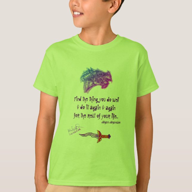 Art par Micheal Inspirational Dragon T-shirt (Devant)