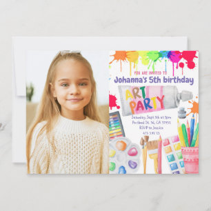 Art Party Anniversaire Invitation Artiste