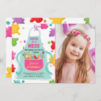 Art Party Anniversaire Invitation Peinture Artisan