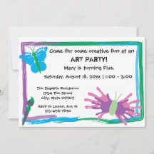 Art Party ! Invitation d'anniversaire