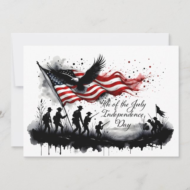 Art patriotique du 4 juillet avec drapeau et solda (Devant)