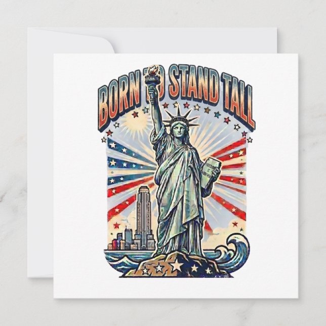 Art Patriotique Né pour Se Tenir Fier (Devant)