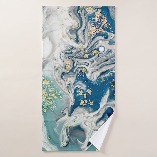 Art, peinture- Couleur gris naturel : métallique,  (Serviette de bain)