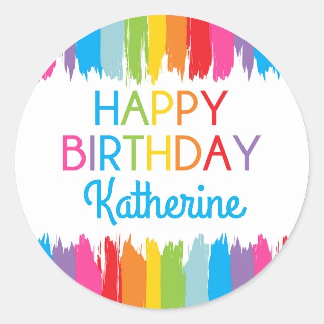 Art Peinture Stickers fête d'anniversaire (Devant)