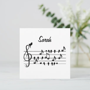 Art personnalisé de clé de sol de songbird
