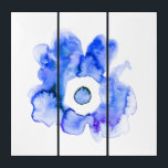 Art pop de fleurs bleues<br><div class="desc">Art pop bleu. Fleur d'aquarelle florale bleu moderne. Bleu et blanc. Design abstrait coloré et moderne.</div>