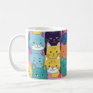 Art Pop Félin Ludique - Mug Chat Coloré