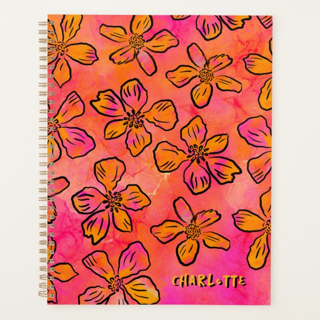 Art Pop Floral Rose Personnalisé (Devant)