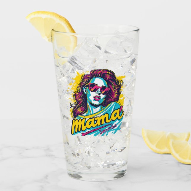 Art Pop Retro Personnalisé (12) Verre (Devant glace)