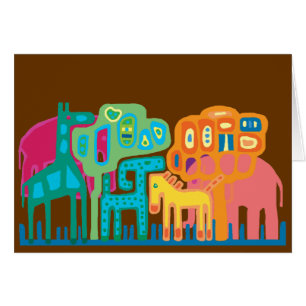 Art populaire Abstrait Animaux africains