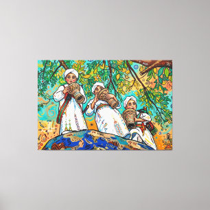 Art populaire amazigh Ahwash marocain sur toile