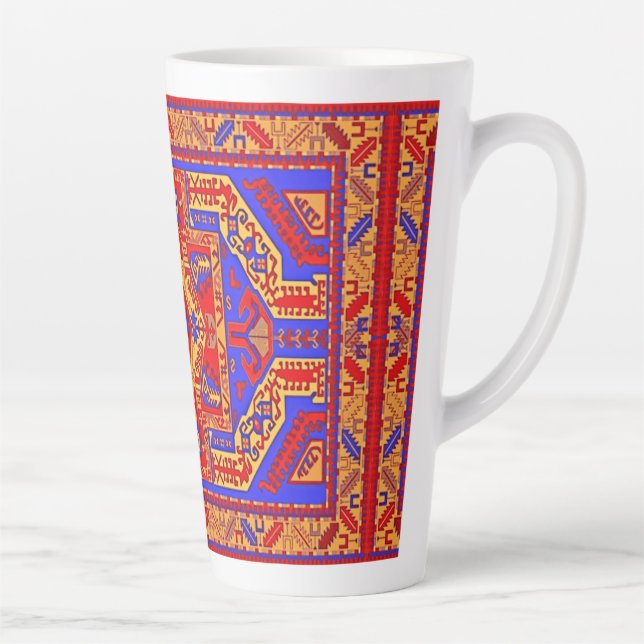 Art populaire arménien Latte Mug (Droite)