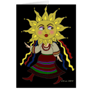 Art populaire d'Ukrainien de femme de Sun
