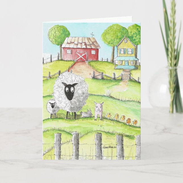 Art populaire, Grange Animaux de jardin, Carte d'a (Devant)