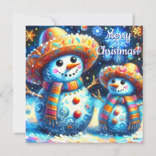Art populaire mexicain Snowmen Snowman Personnalis