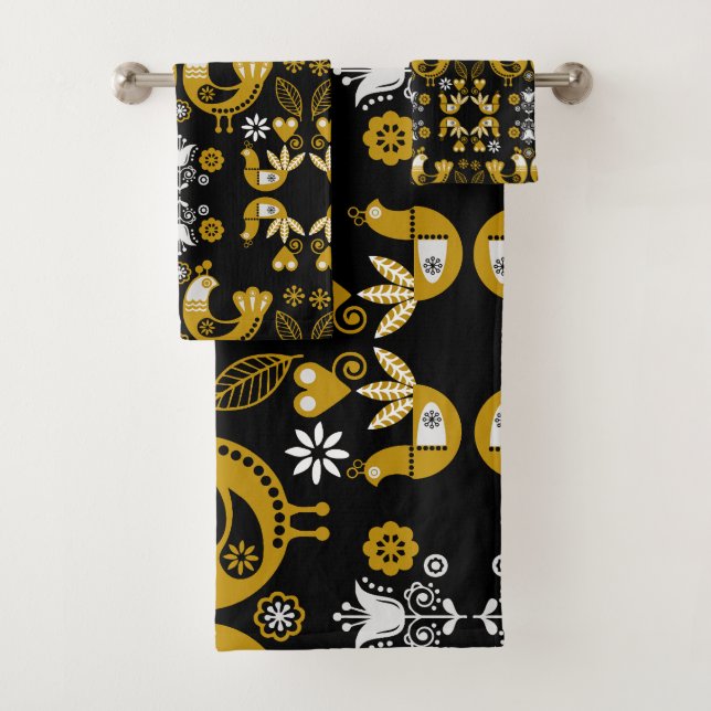 Art populaire scandinave  Oiseaux (En situation)