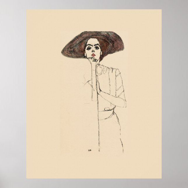 ART POSTER : EGON SCHIELE : PORTRAIT DE LA FEMME 1 (Devant)