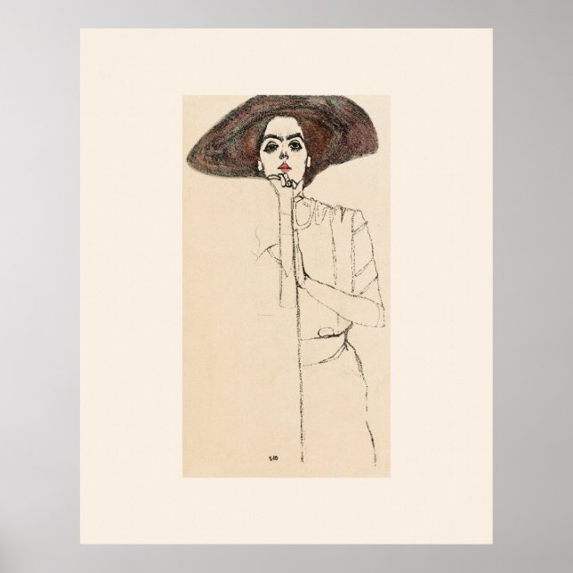 ART POSTER : EGON SCHIELE : PORTRAIT DE LA FEMME 1 (Devant)