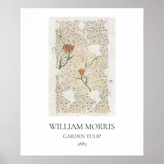 ART POSTER : WILLIAM MORRIS : GARDEN TULIP : 1885 (Devant)