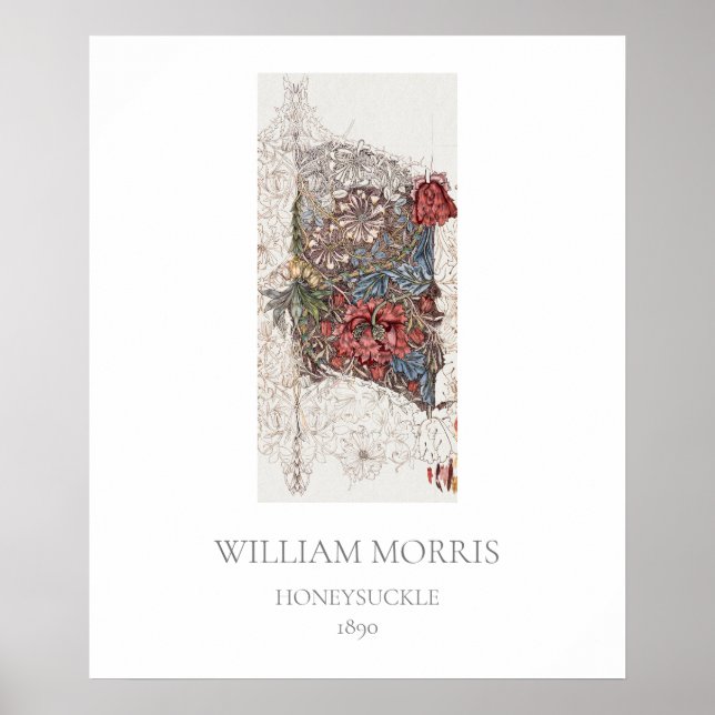 ART POSTER : WILLIAM MORRIS : HONEYSUCKLE (Devant)