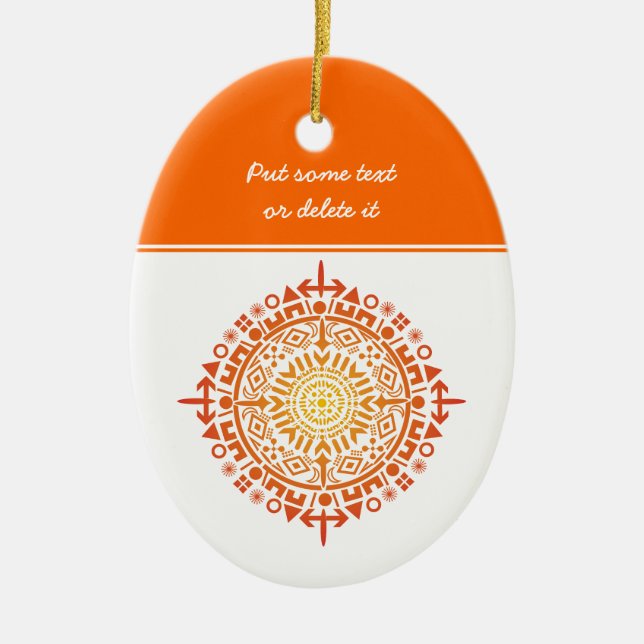 Art primitif-Soleil ornement personnalisé (Devant)