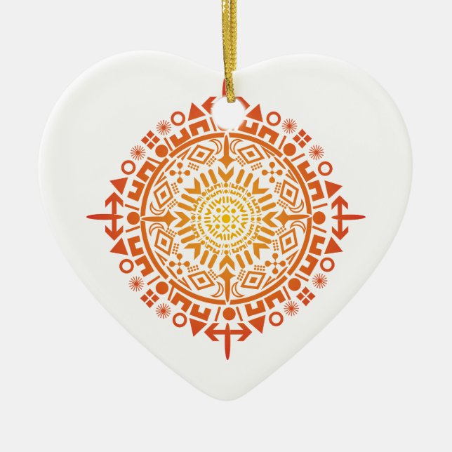 Art primitif-Soleil ornement personnalisé (Devant)