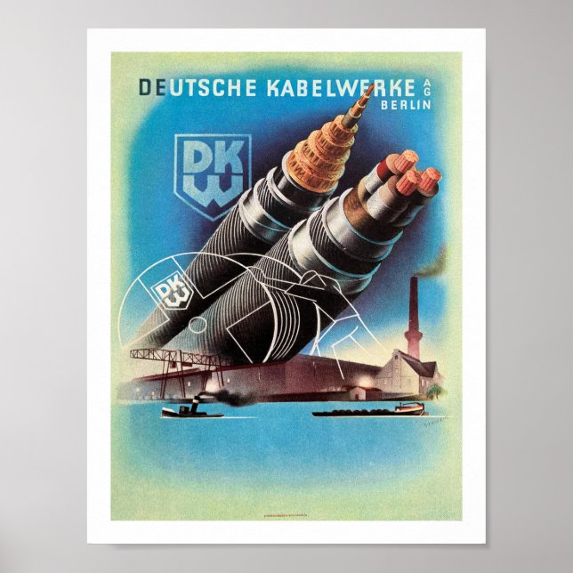 ART Recyclé : 1925-30 ALLEMAND DESIGN Poster (Devant)