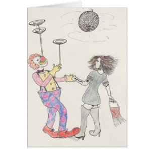 Art Romance de bande dessinée de clown drôle de