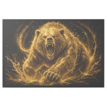 Art Rugissement d'Ours Doré Féroce