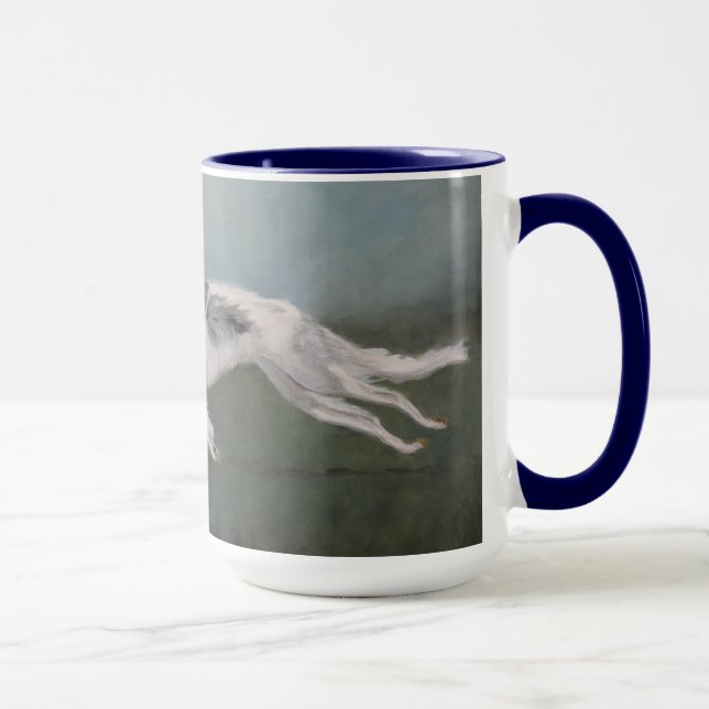Art russe de chien de chien-loup de barzoï tasse (Droite)
