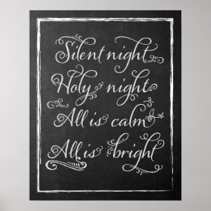 Art silencieux de tableau de Noël de nuit