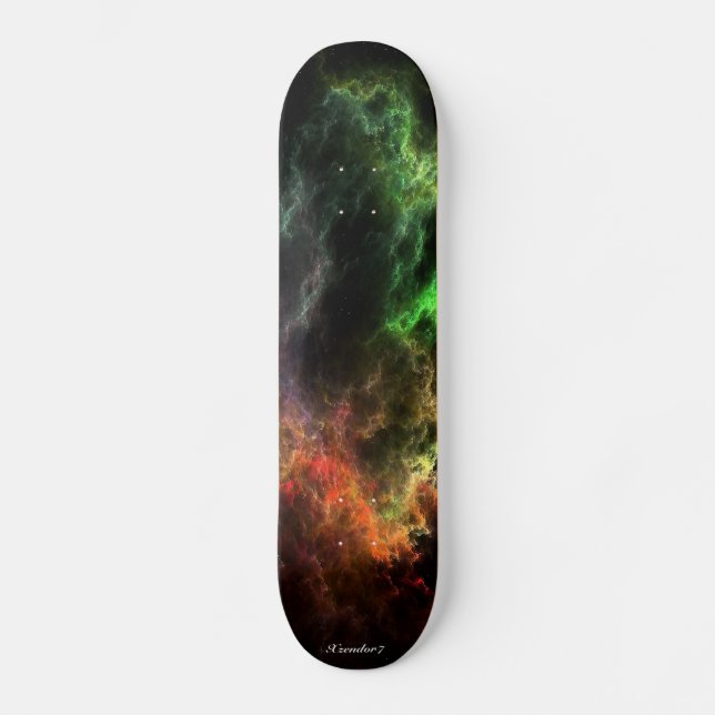 Art Stucco Mosaic Nebula Cluster Skateboard (Recto)